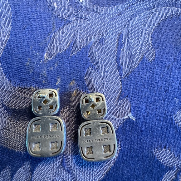 David Yurman Chicklet Earrings Citrine and Gold - Picture 3 of 7